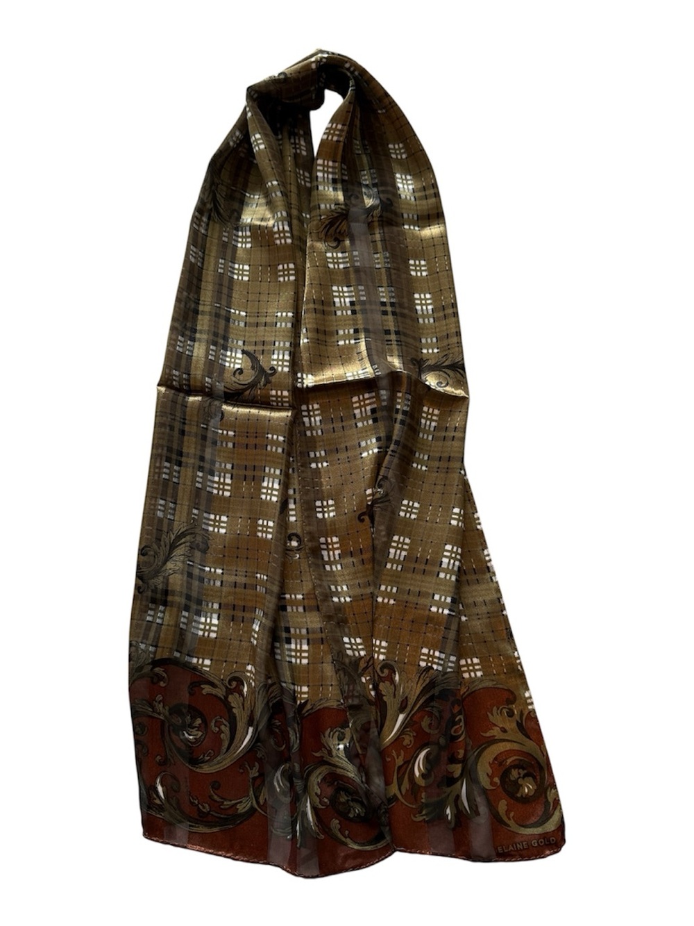 Vintage Elaine Gold Designer Scarf